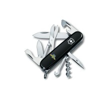 Ніж Victorinox Climber Ukraine Black "Герб України Зі Стрічкою" (1.3703.3_T1010u)