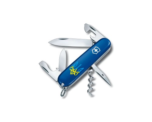 Ніж Victorinox Spartan Ukraine 91 мм Тризуб готичний синьо-жовтий (1.3603.2_T0636u)