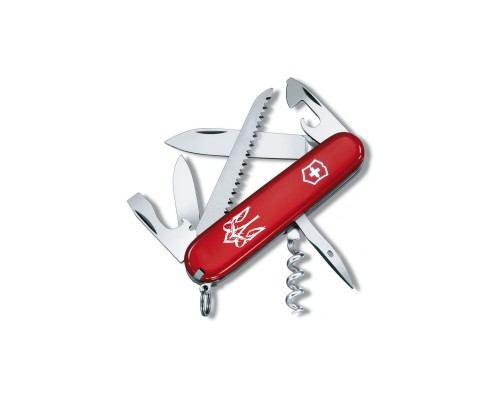 Ніж Victorinox Camper Ukraine Red "Тризуб Готичний білий" (1.3613_T0630u)