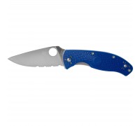 Ніж Spyderco Tenacious S35VN напівсеррейтор Blue (C122PSBL)