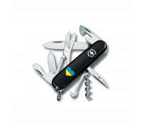 Ніж Victorinox Climber Ukraine Black "Серце жовто-блакитне" (1.3703.3_T1090u)