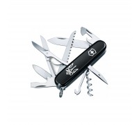 Ніж Victorinox Huntsman Ukraine 91 мм Чорний Тризуб готичний білий (1.3713.3_T0630u)