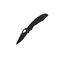 Нож Spyderco Byrd Cara Cara 2 Black, полусеррейтор (BY03BKPS2)