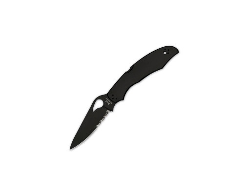 Ніж Spyderco Byrd Cara Cara 2 Black, полусеррейтор (BY03BKPS2)