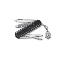 Ніж Victorinox Classic SD Brilliant Carbon + брелок-лого (0.6221.90)