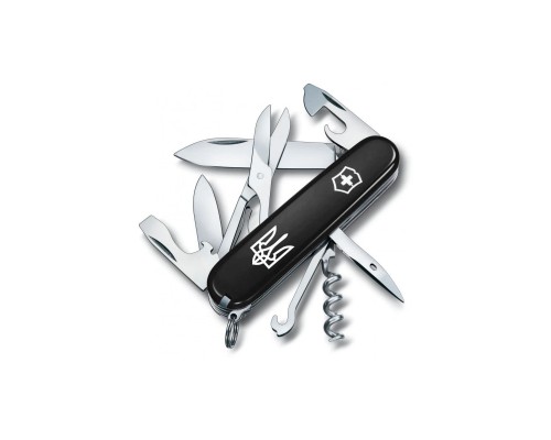 Ніж Victorinox Climber Ukraine Black "Тризуб" (1.3703.3_T0010u)