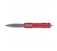 Ніж Microtech Dirac Double Edge Stonewash Distressed Red (225-10DRD)