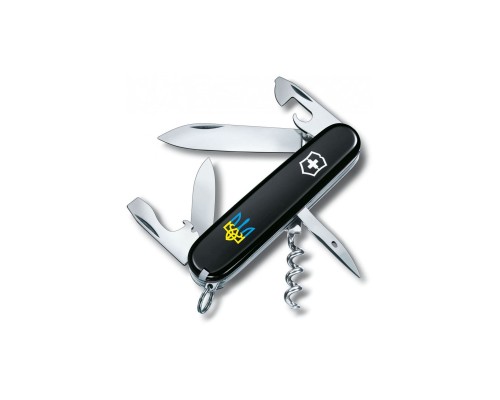 Ніж Victorinox Spartan Ukraine 91 мм Чорний Тризуб синьо-жовтий (1.3603.3_T0016u)