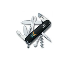 Ніж Victorinox Climber Ukraine Black "Янгол ЗСУ" (1.3703.3_T1061u)