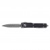 Ніж Microtech UTX-70 Double Edge Apocalyptic DFS Serrator Distressed Black (147-D12DBK)