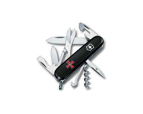 Ніж Victorinox Climber Army Black "Емблема ВСУ" (1.3703.3_W0010u)