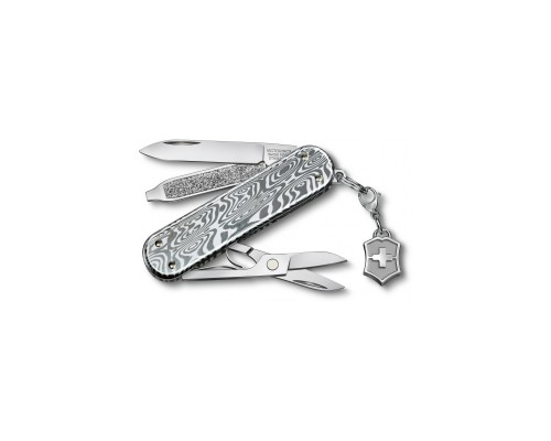 Ніж Victorinox Classic SD Brilliant Damast + брелок-лого (0.6221.34)