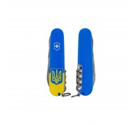 Ніж Victorinox Huntsman Ukraine 91 мм Герб на прапорі вертикальний (1.3713.7_T3030p)