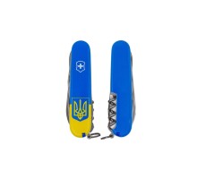 Ніж Victorinox Huntsman Ukraine 91 мм Герб на прапорі вертикальний (1.3713.7_T3030p)