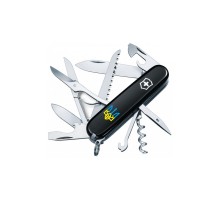 Ніж Victorinox Huntsman Ukraine Black "Тризуб Жовто-Блакитний" (1.3713.3_T0016u)