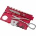 Нож Victorinox SwissCard Lite Transparent Red Blister (0.7300.TB1)