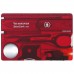 Нож Victorinox SwissCard Lite Transparent Red Blister (0.7300.TB1)