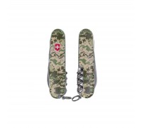 Ніж Victorinox Huntsman Army 91 мм Піксель + Лого (1.3713.3_W3941p)