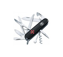 Ніж Victorinox Huntsman Army Black "Емблема ЗСУ" (1.3713.3_W0010u)