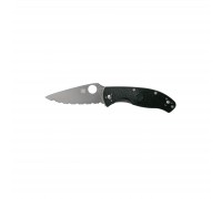 Ніж Spyderco Tenacious Black Blade FRN серрейтор (C122SBBK)