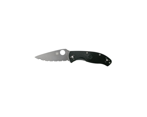 Ніж Spyderco Tenacious Black Blade FRN серрейтор (C122SBBK)