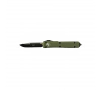 Ніж Microtech Ultrtaech Drop Point Black Blade Green (121-1OD)