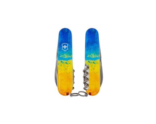 Ніж Victorinox Climber Ukraine Жовто-синій малюнок (1.3703.7_T3100p)