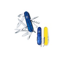 Ніж Victorinox Huntsman Ukraine 91 мм Синьо-прозорий/Жовтий (1.3713.T2.8)