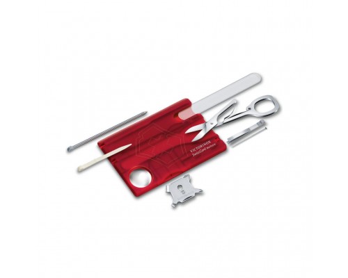 Ніж Victorinox SwissCard NailCare Transparent Red (0.7240.T)