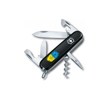 Ніж Victorinox Spartan Ukraine Black "Тризуб На Тлі Прапору" (1.3603.3_T1026u)