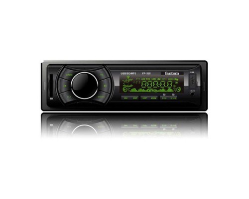 Бездисковая MP3-магнитола Fantom FP-335 Black/Green