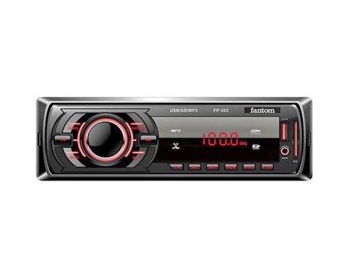 Бездисковая MP3-магнитола Fantom FP-303 Black/Red