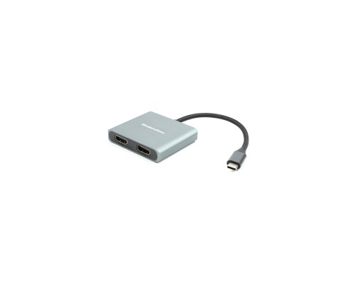 Адаптер USB Type-C to 2x HDMI, 4K, 60Hz PowerPlant (CA913831)