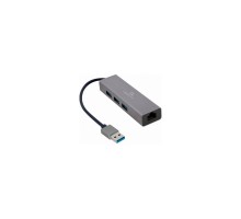 Адаптер USB-A to Gigabit Ethernet, 3 Ports USB 3.1 Gen1 Cablexpert (A-AMU3-LAN-01)