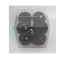Ялинкова іграшка Novogod`ko 8 шт чорний mix 8 см (974416)