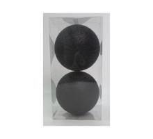 Ялинкова іграшка Novogod`ko 2 шт чорний, гліттер 12 см (974432)