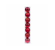 Ялинкова іграшка Novogod`ko 7 шт червоний mix 5 cм (974021)