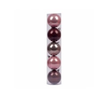 Ялинкова іграшка Novogod`ko 5 шт (капучино, темна кава, рожева) 7 cм (974030)