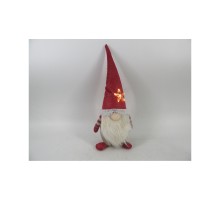 Новорічна фігурка Novogod`ko Гном в червоному, 37 см, LED зірка (974624)