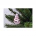 Ялинкова іграшка Chomik Сніговик 2 шт 8 см білий з рожевим (5900779839243)