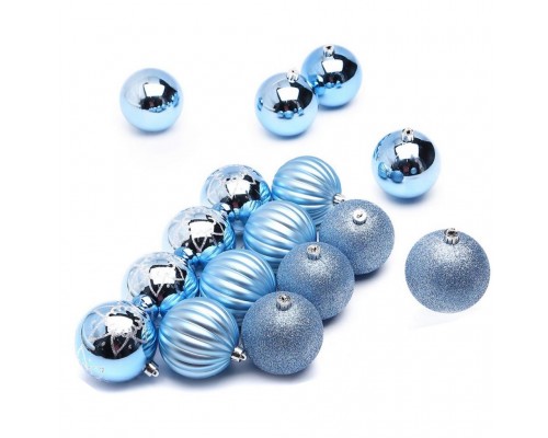 Ялинкова іграшка ColorWay Merry Christmas mix 16шт (8см) LIGHT BLUE_OEM (CW-MCB816LB_OEM)