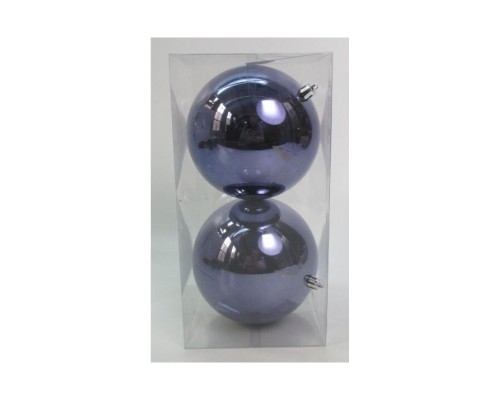Ялинкова іграшка Novogod`ko 2 шт, графіт, глянець 12 см (974431)