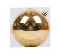 Ялинкова іграшка Novogod`ko куля, пластик, 8 cм, золото, глянець (974036)