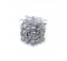 Ялинкова іграшка Jumi mix 40 шт (3 см) срібл. (5900410410985)