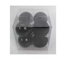 Ялинкова іграшка Novogod`ko 8 шт чорний mix 6 см (974408)
