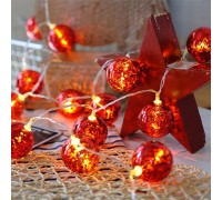 Гірлянда ColorWay Світлодіодна Christmas lights ball 6 см 10 LED 1.5 м USB Red (CW-MC-LB10U)