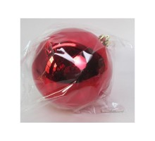 Ялинкова іграшка Novogod`ko куля, пластик, 15 cм, червона, глянець (974067)
