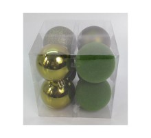 Ялинкова іграшка Novogod`ko 8 шт оливковий mix 6 см (974411)