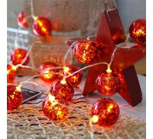 Гірлянда ColorWay Світлодіодна Christmas lights ball 6 см 20 LED 3 м USB Red (CW-MC-LB20U)