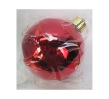 Ялинкова іграшка Novogod`ko куля пластик, 20cм, червона, глянець (974075)